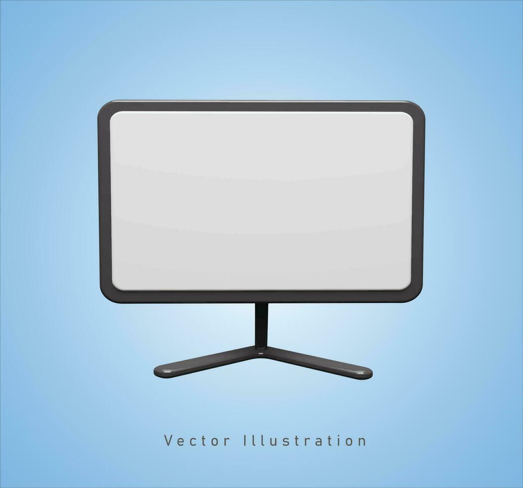 leer Monitor im 3d Vektor Illustration