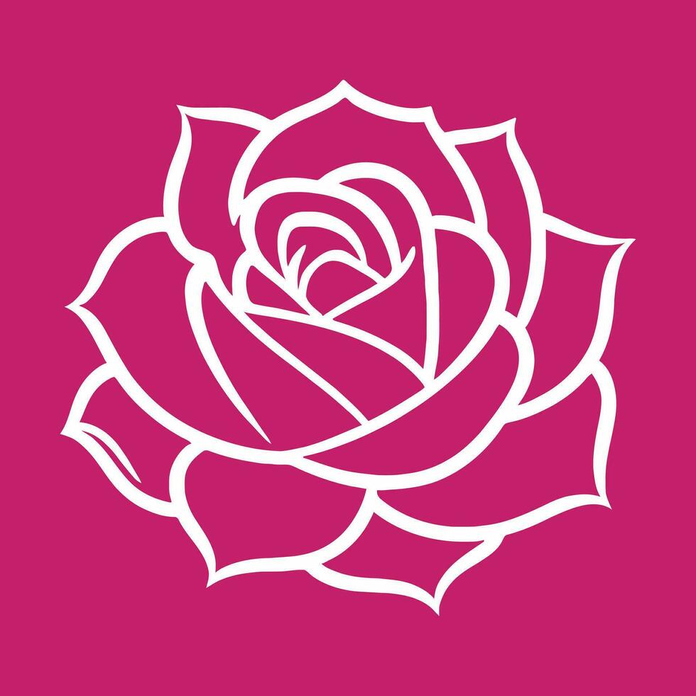 einfach Vektor Rose Logo Blume