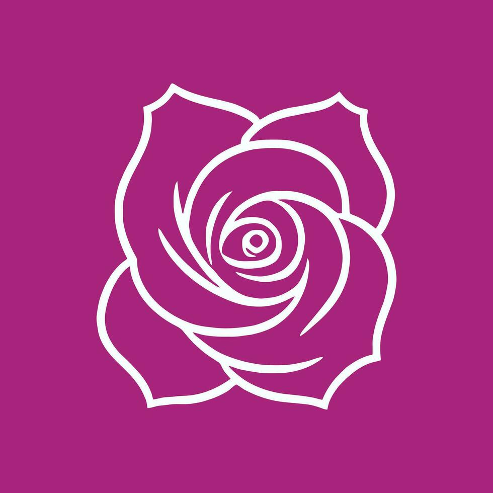 einfach Vektor Rose Logo Blume