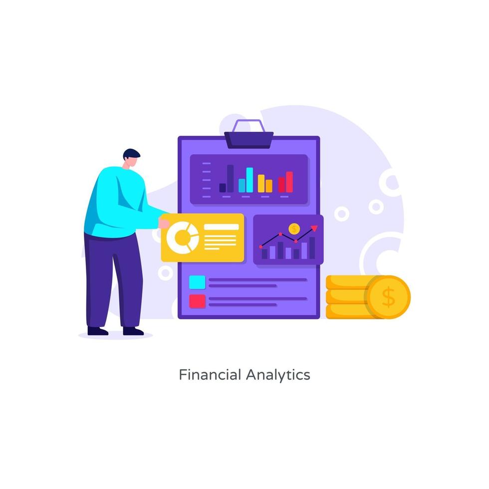 Finanzanalyse und Bericht vektor