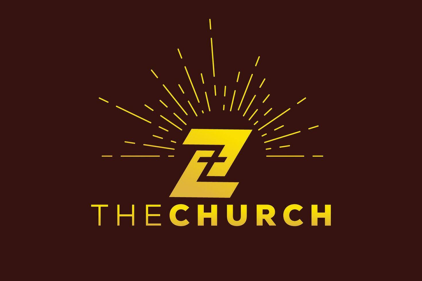 modisch und Fachmann Brief z Kirche Zeichen Christian und friedlich Vektor Logo Design