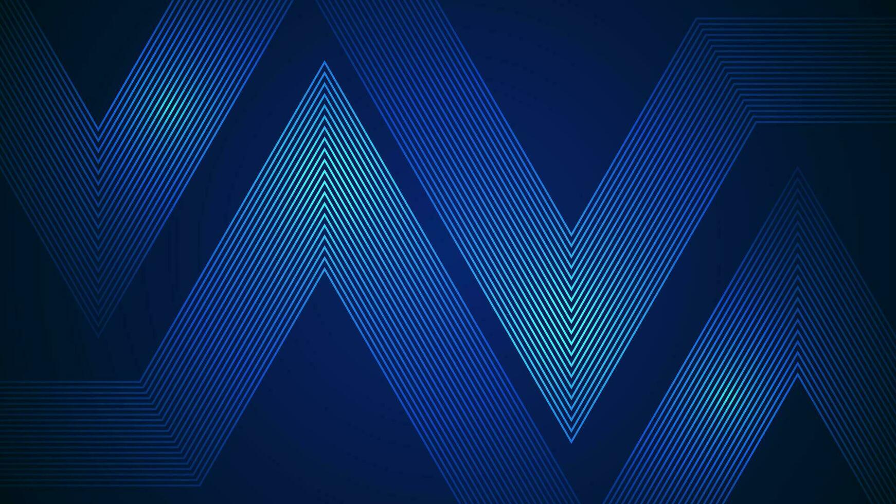 mörk blå enkel abstrakt bakgrund med rader i en geometrisk stil som de huvud element. vektor