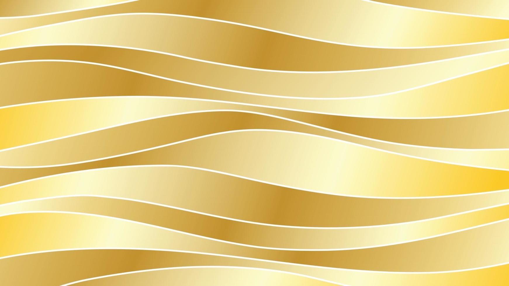 abstraktes wellenförmiges Goldstreifen-Vektormuster vektor