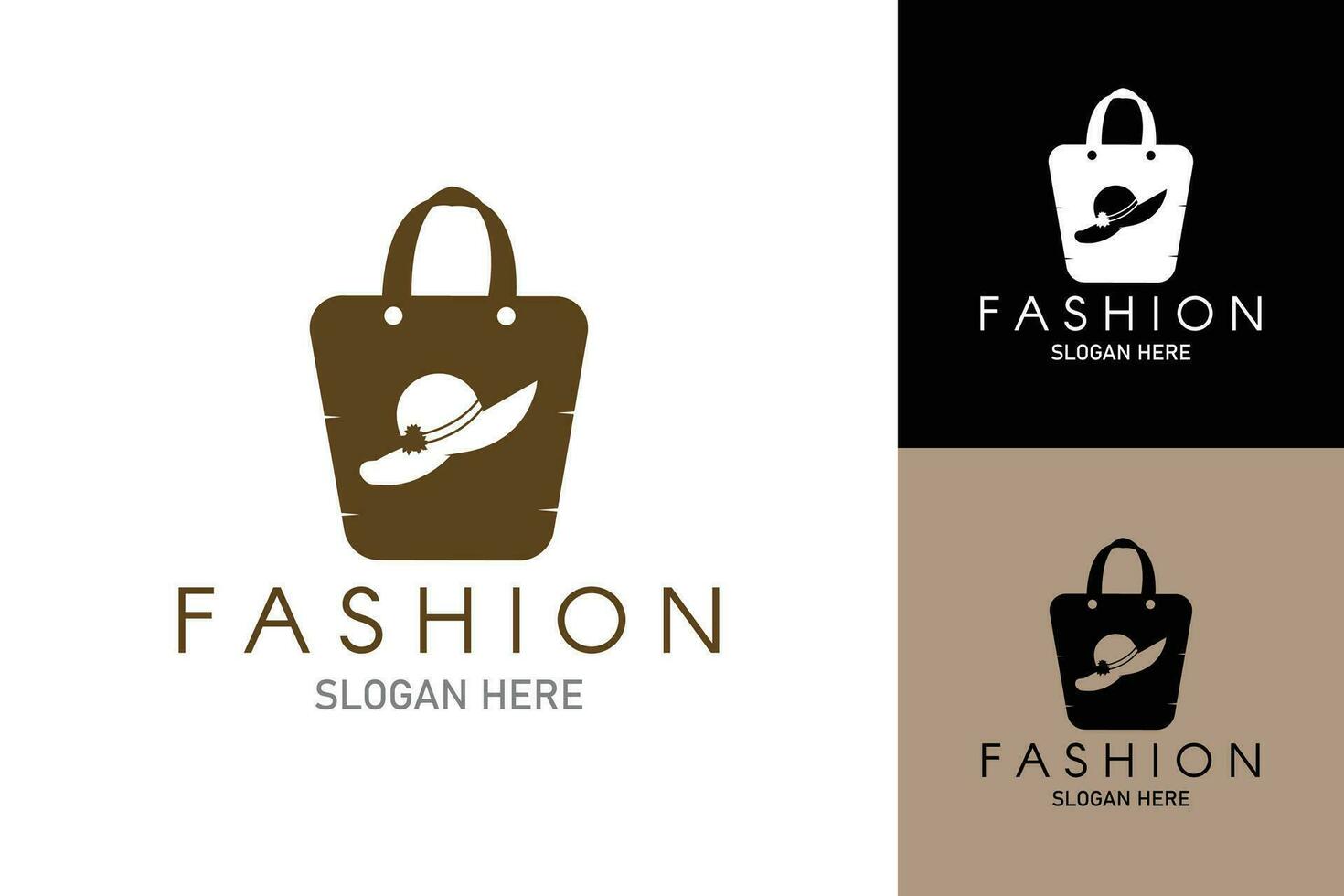 Mode Logo Design Vektor. Einkaufen Tasche Logo. vektor