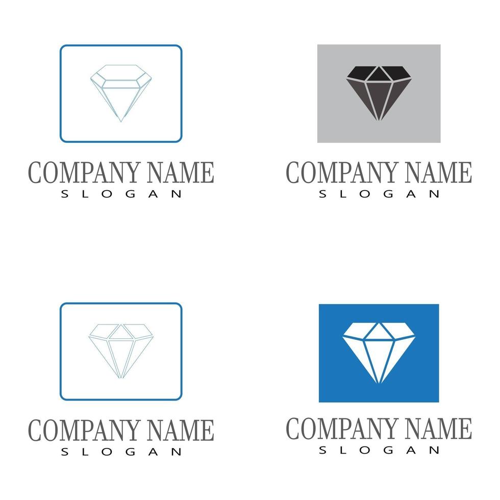 diamant logotyp mall vektor ikon illustration design