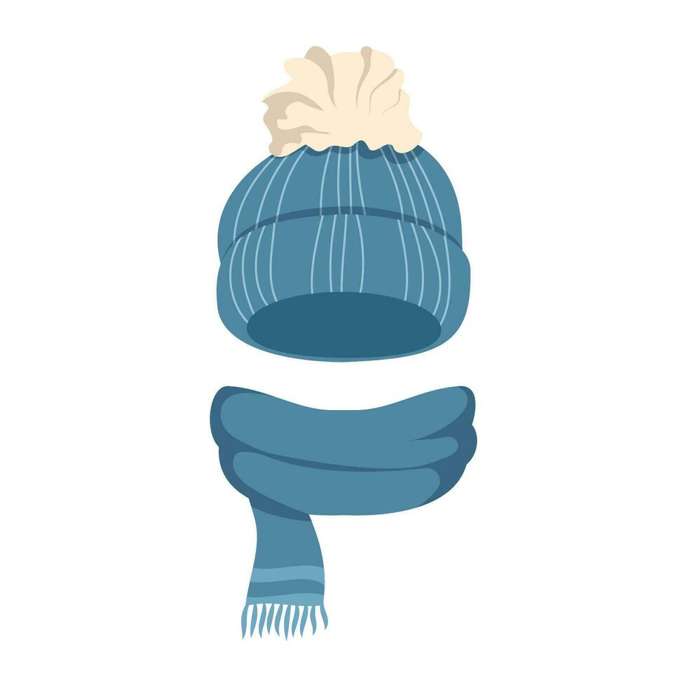 kläder vinter- hatt man tecknad serie. scarf tillbehör, värma manlig, stil snö kläder vinter- hatt man tecken. isolerat symbol vektor illustration.