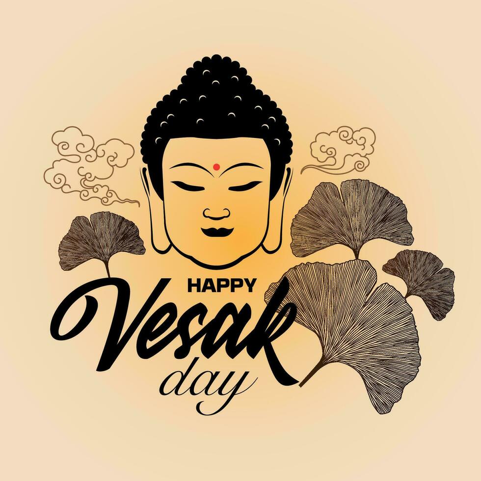 Lycklig Vesak dag vektor illustration