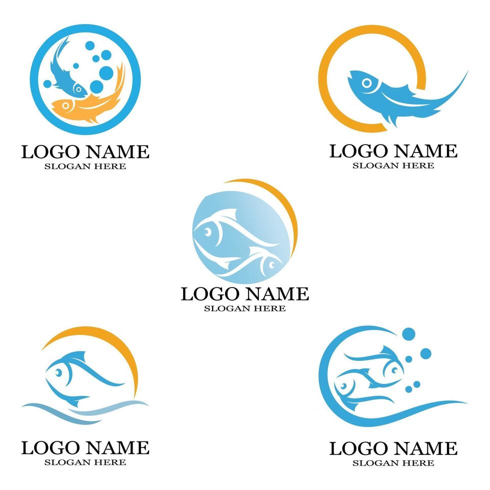 Fisch Symbol Vektor Illustration Logo Template Design