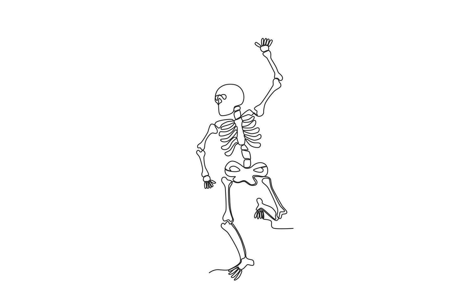 tillbaka se av en mänsklig skelett vektor