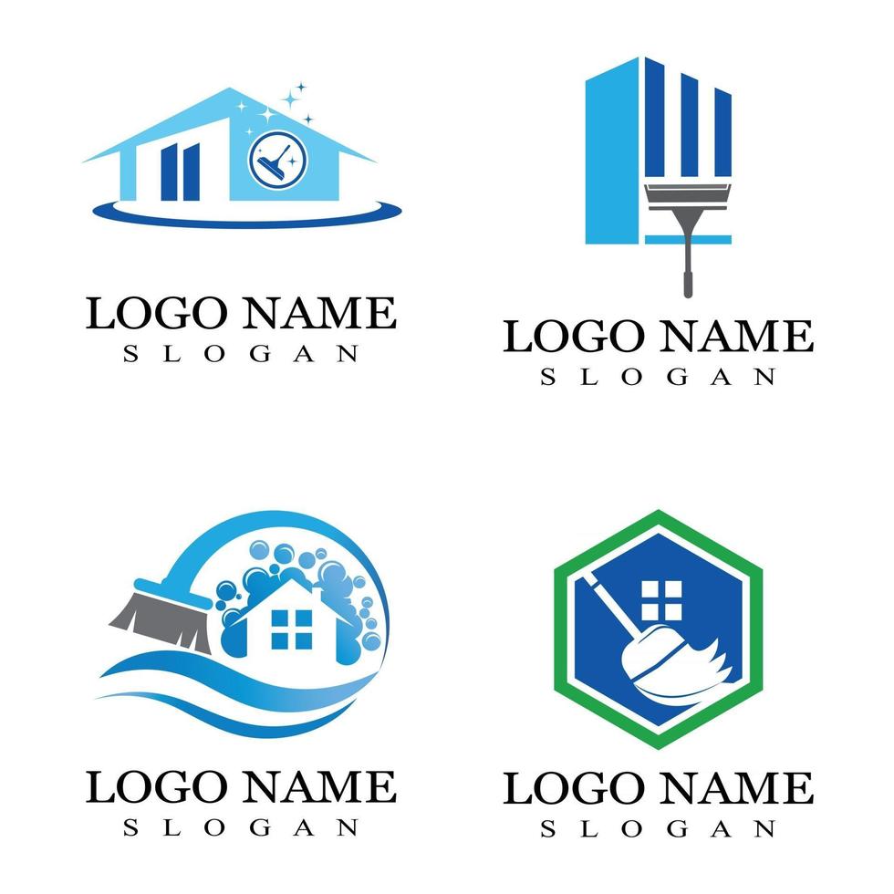 rengöring logotyp och symbol ilustration vektor mall
