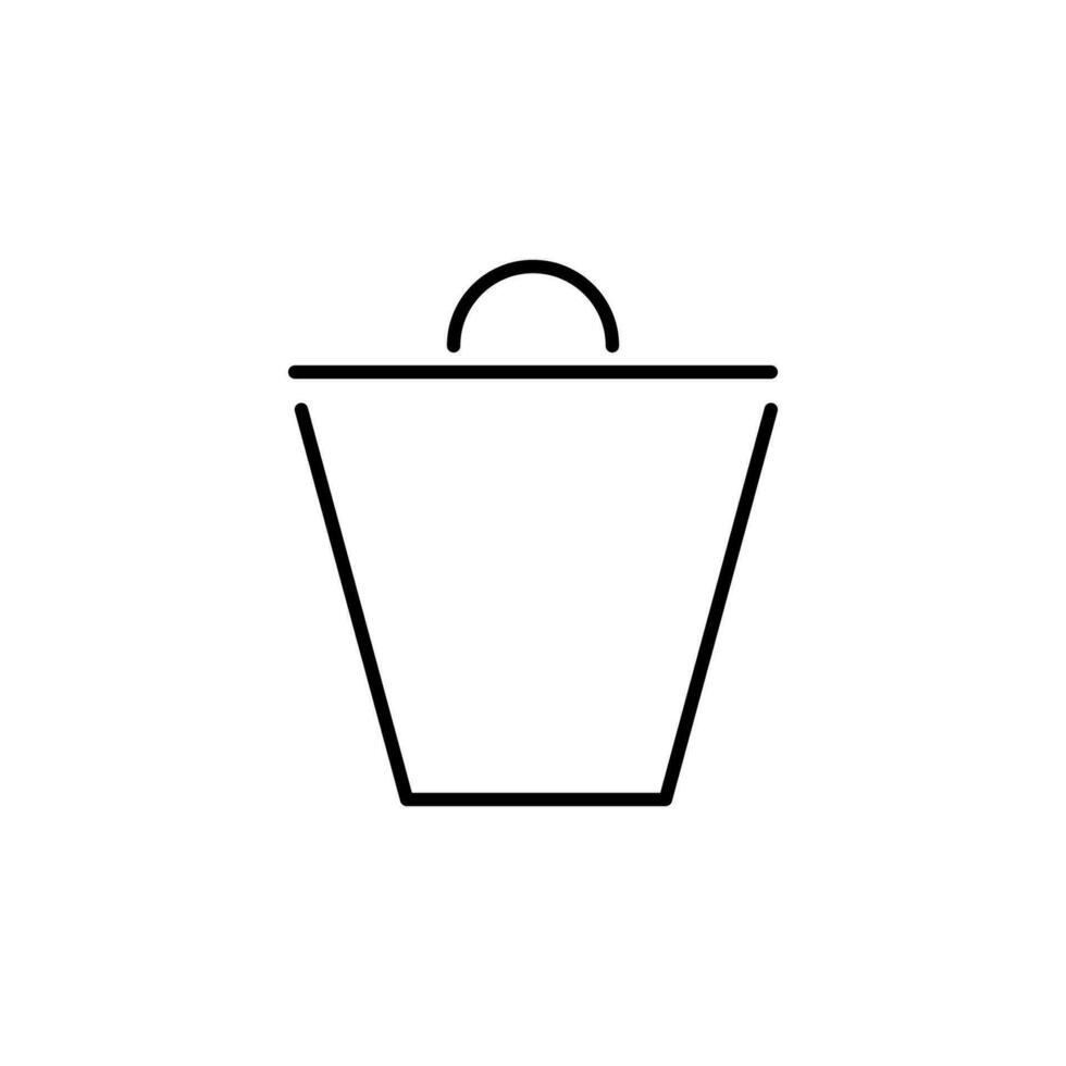 skräp kan vektor linje ikon. perfekt för webb webbplatser, böcker, butiker, butiker. redigerbar stroke i minimalistisk översikt stil