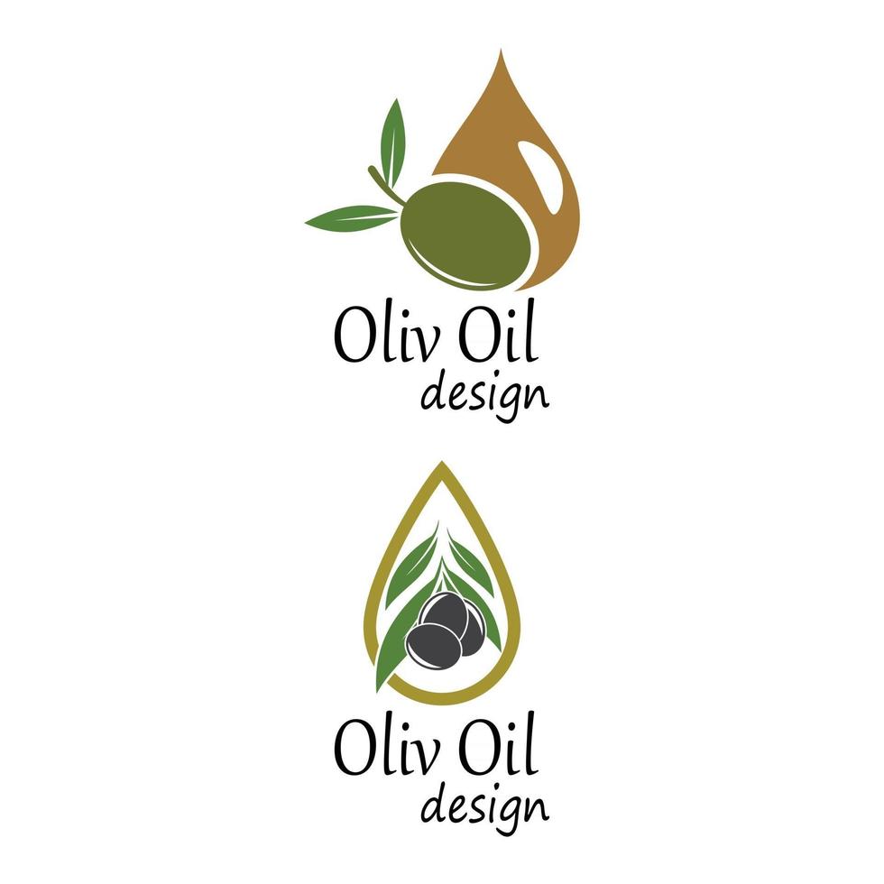 Olivenikone Vektor-Illustration Design-Vorlage vektor