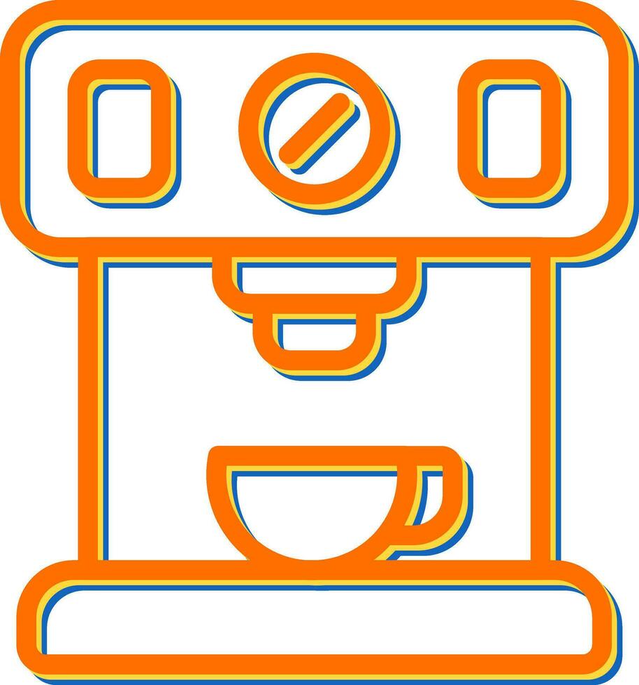 Kaffee Hersteller mit W-lan Vektor Symbol