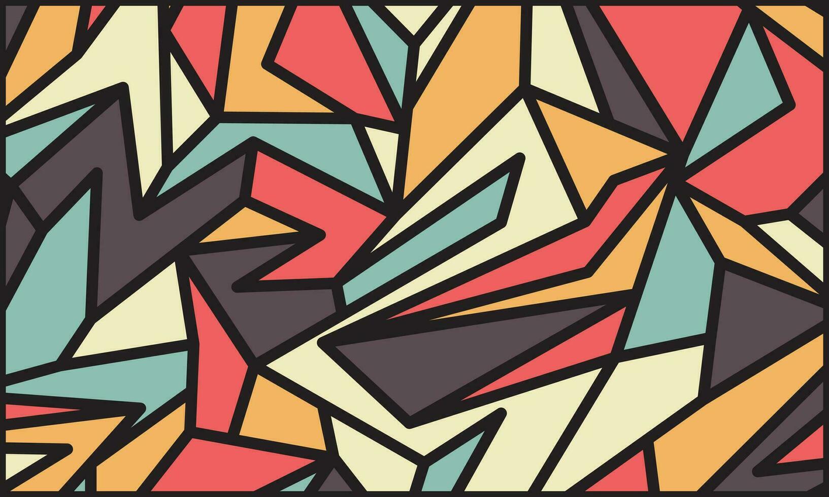 geometrisk abstrakt bakgrund färgrik oregelbunden former vektor