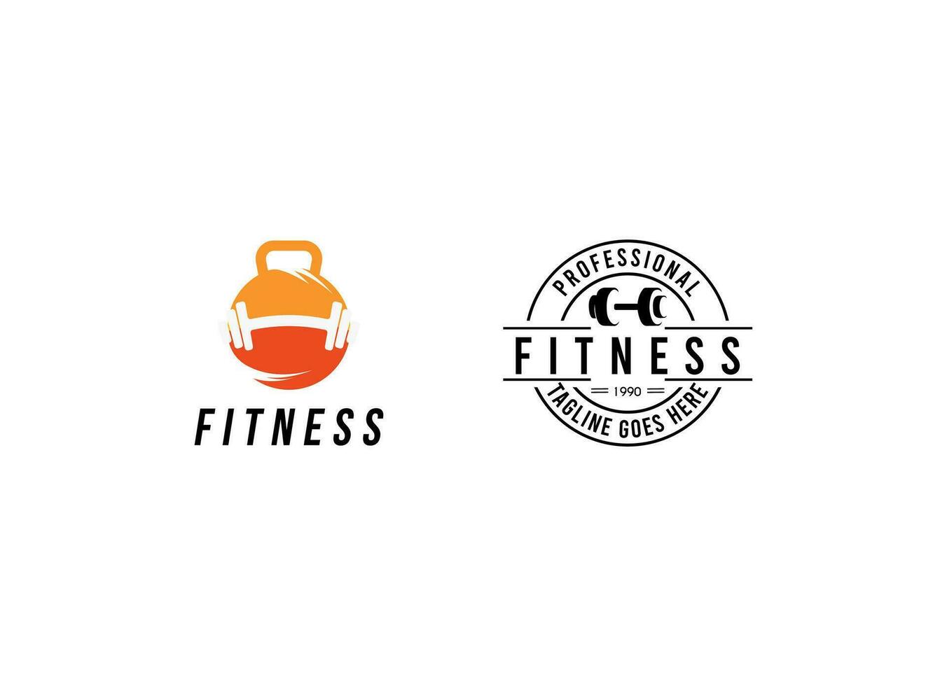 Fitness und Fitnessstudio Logo Design. vektor