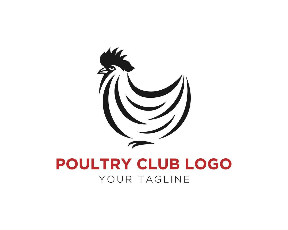 kyckling, tupp logotyp vektor ikon symbol illustration design.