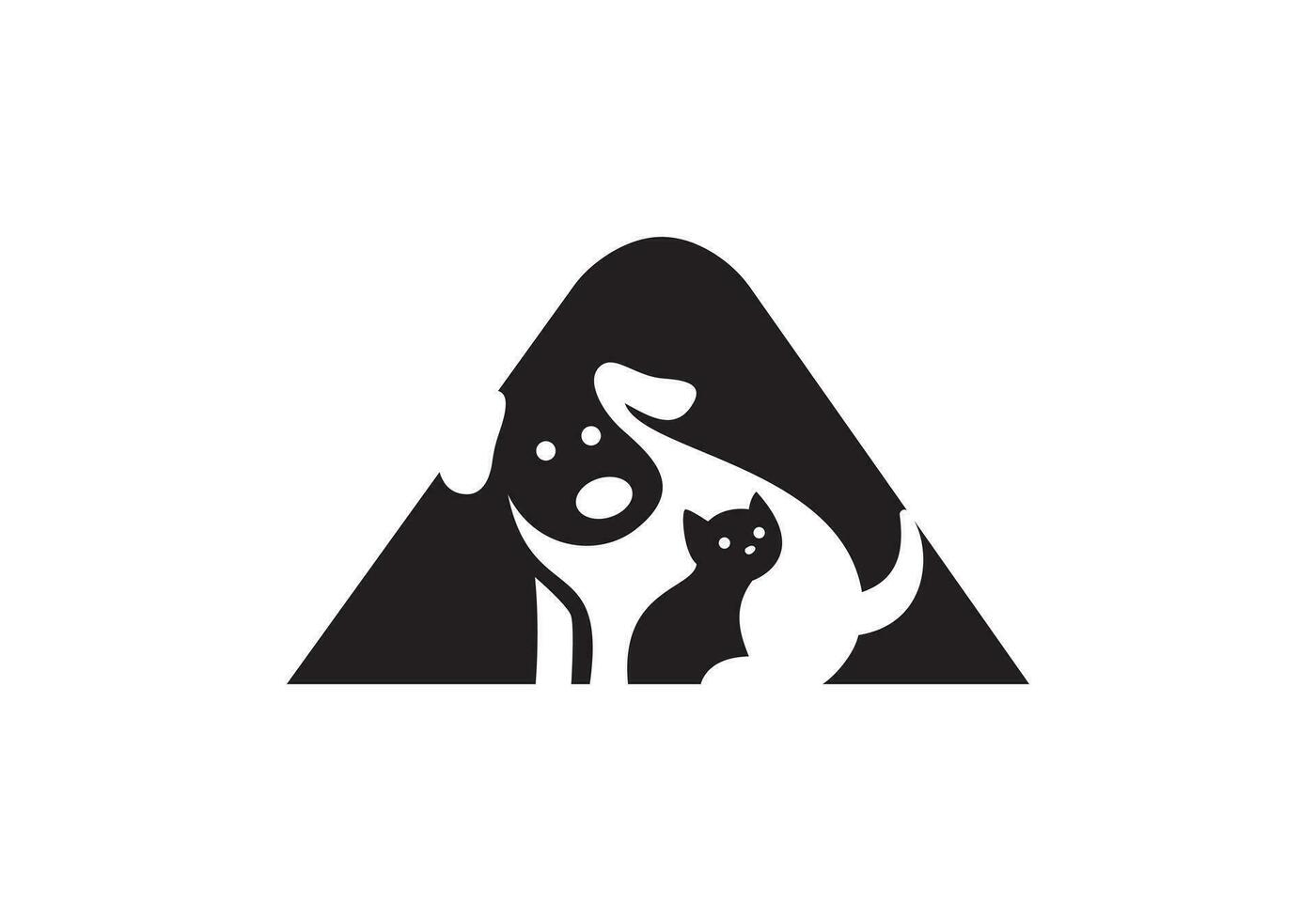 kreativ Hund und Text hinzugefügt Tier Logo Symbol Design vektor