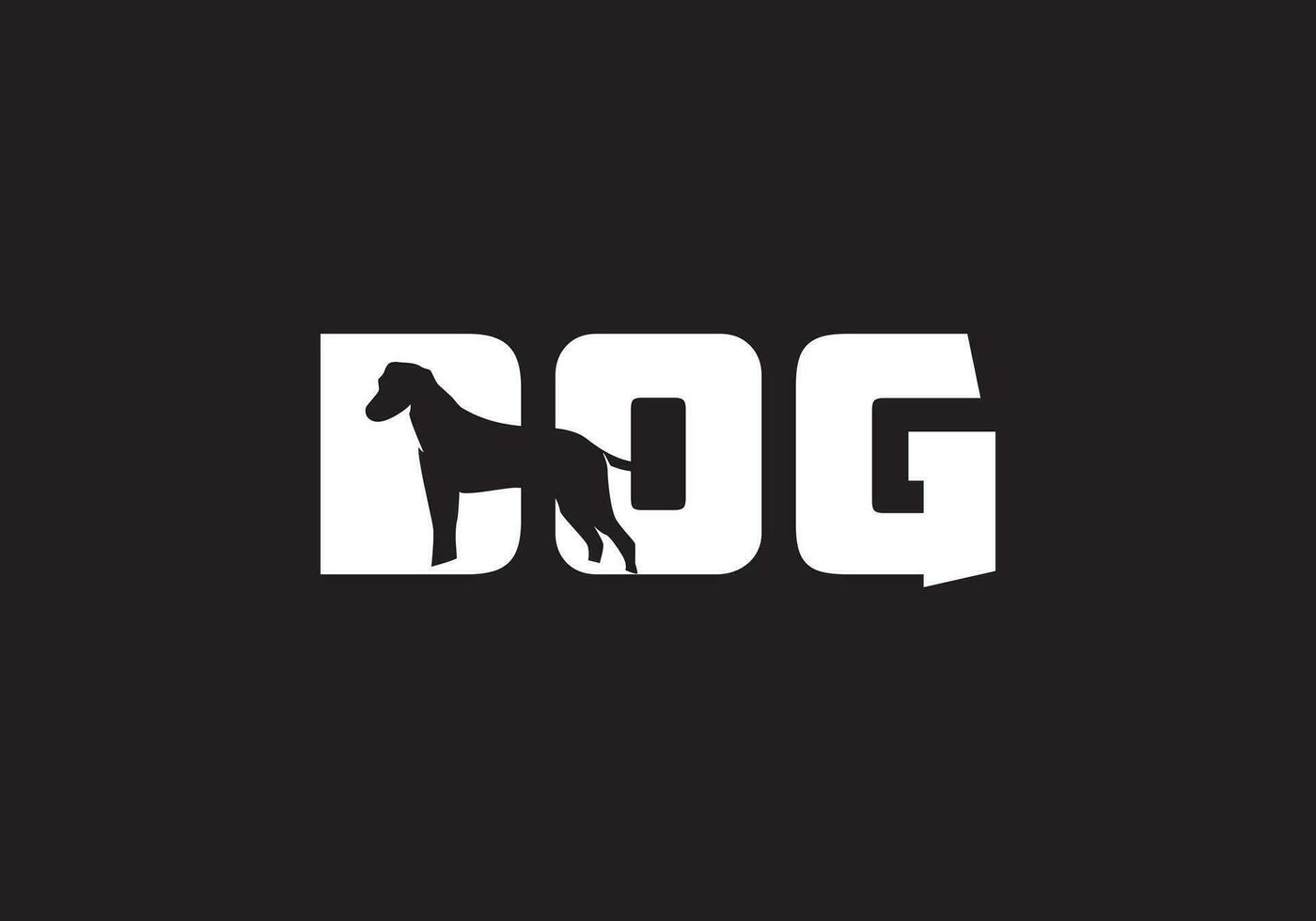 kreativ Hund und Text hinzugefügt Tier Logo Symbol Design vektor