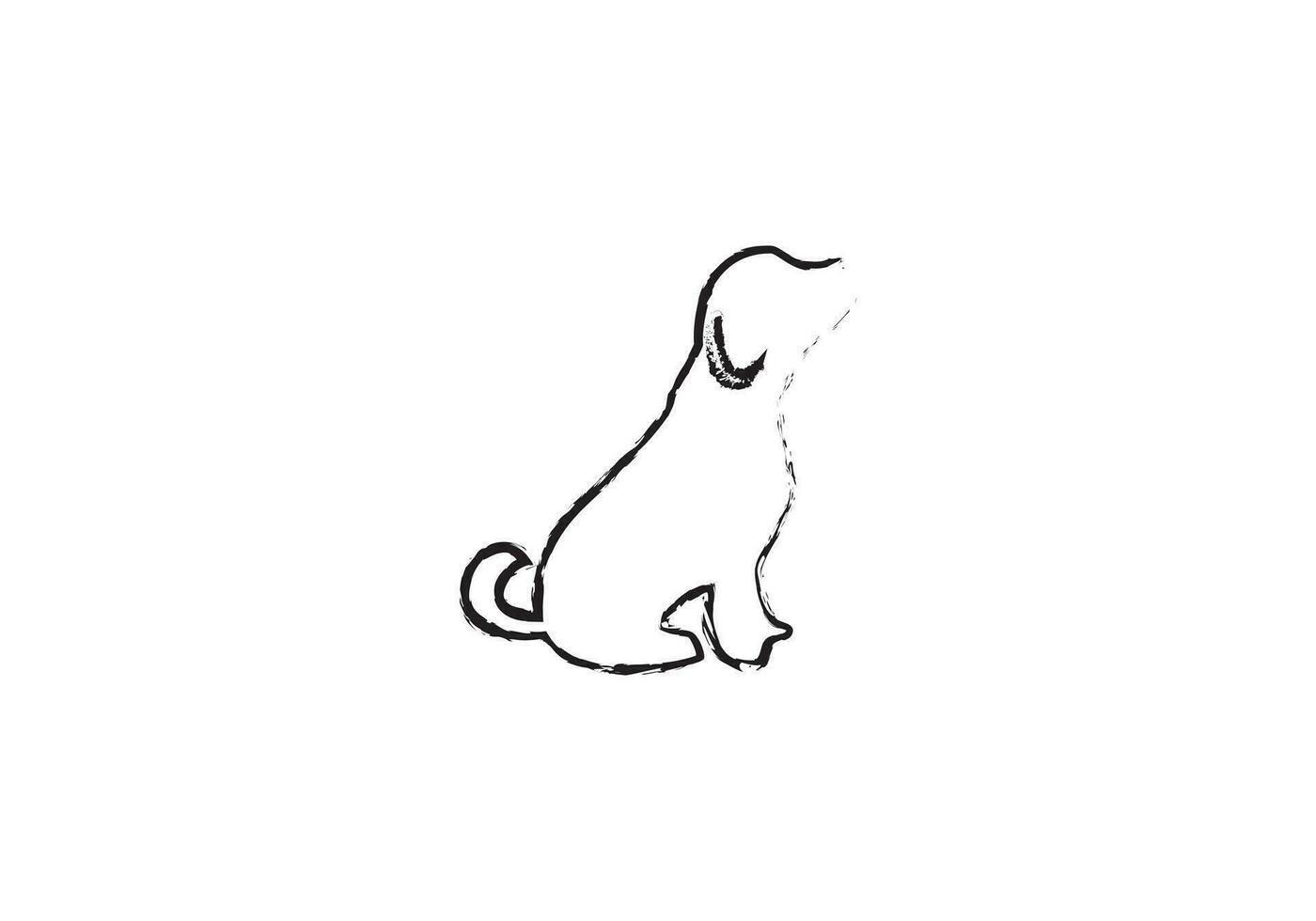 kreativ Hund und Text hinzugefügt Tier Logo Symbol Design vektor