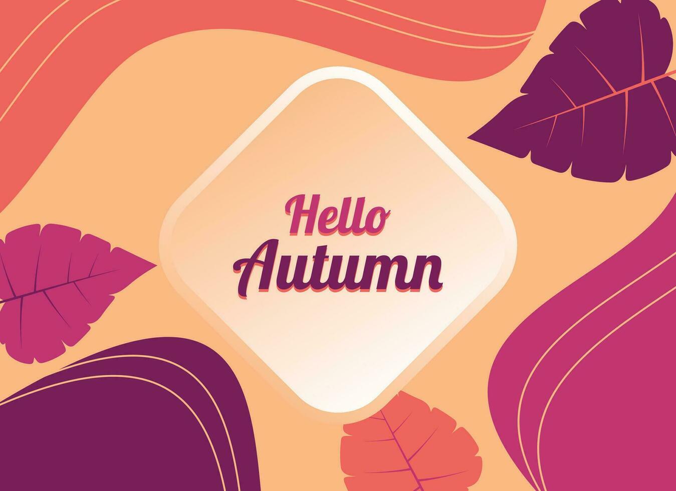 Herbst Hintergrund mit tolle Muster und Farben, Vektor Design zum Gruß Karte Vorlage, Flyer, Banner, Sozial Medien.