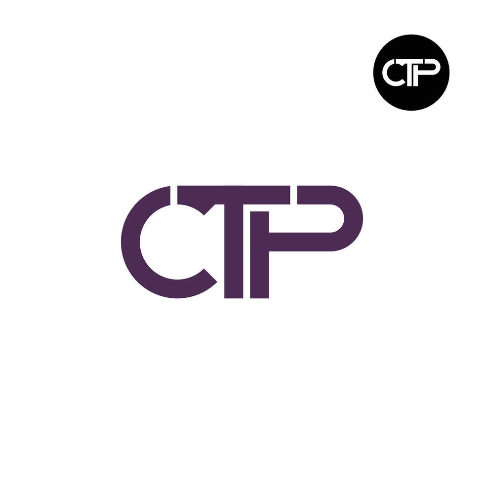 brev ctp monogram logotyp design vektor