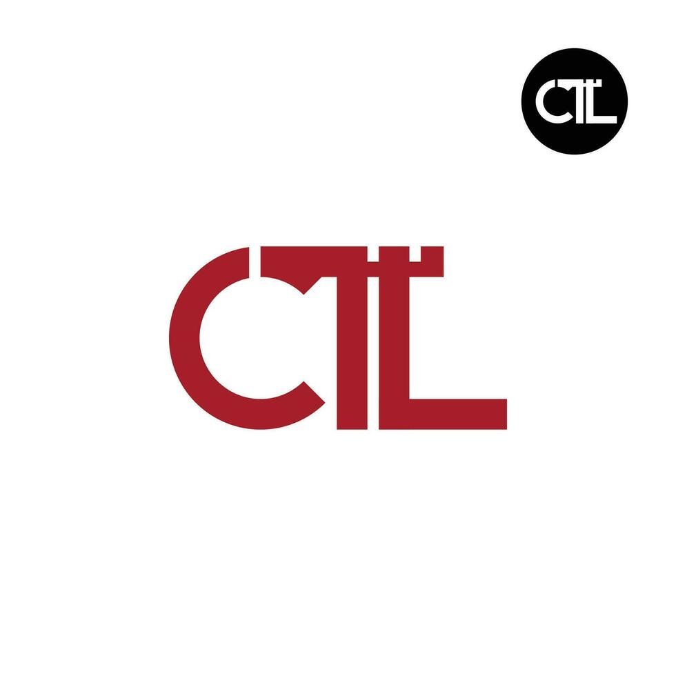brev ctl monogram logotyp design vektor