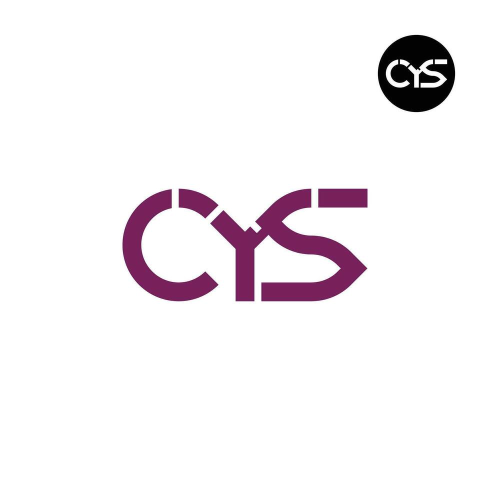 brev cys monogram logotyp design vektor