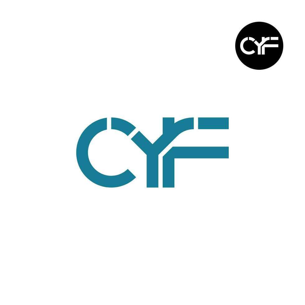 brev cyf monogram logotyp design vektor