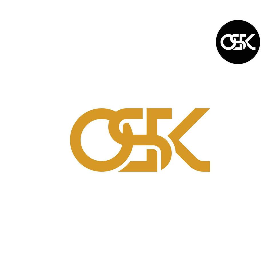 brev osk monogram logotyp design vektor