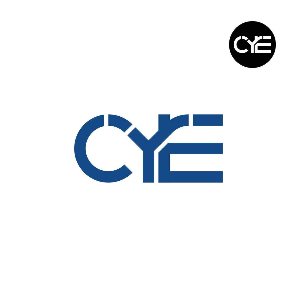 brev cye monogram logotyp design vektor