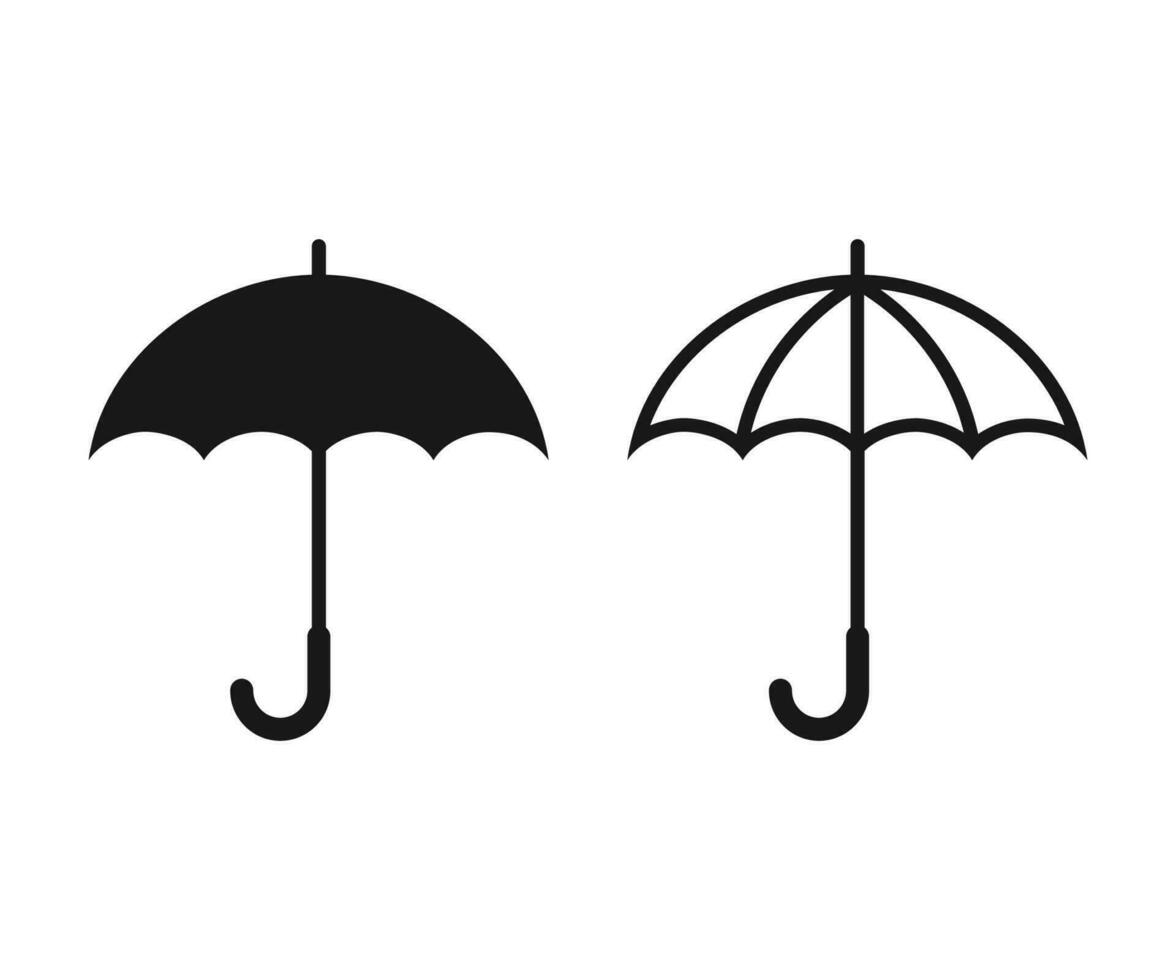 Regenschirm Symbol Vektor eben Design. Regenschirm Symbol im eben linear Design.
