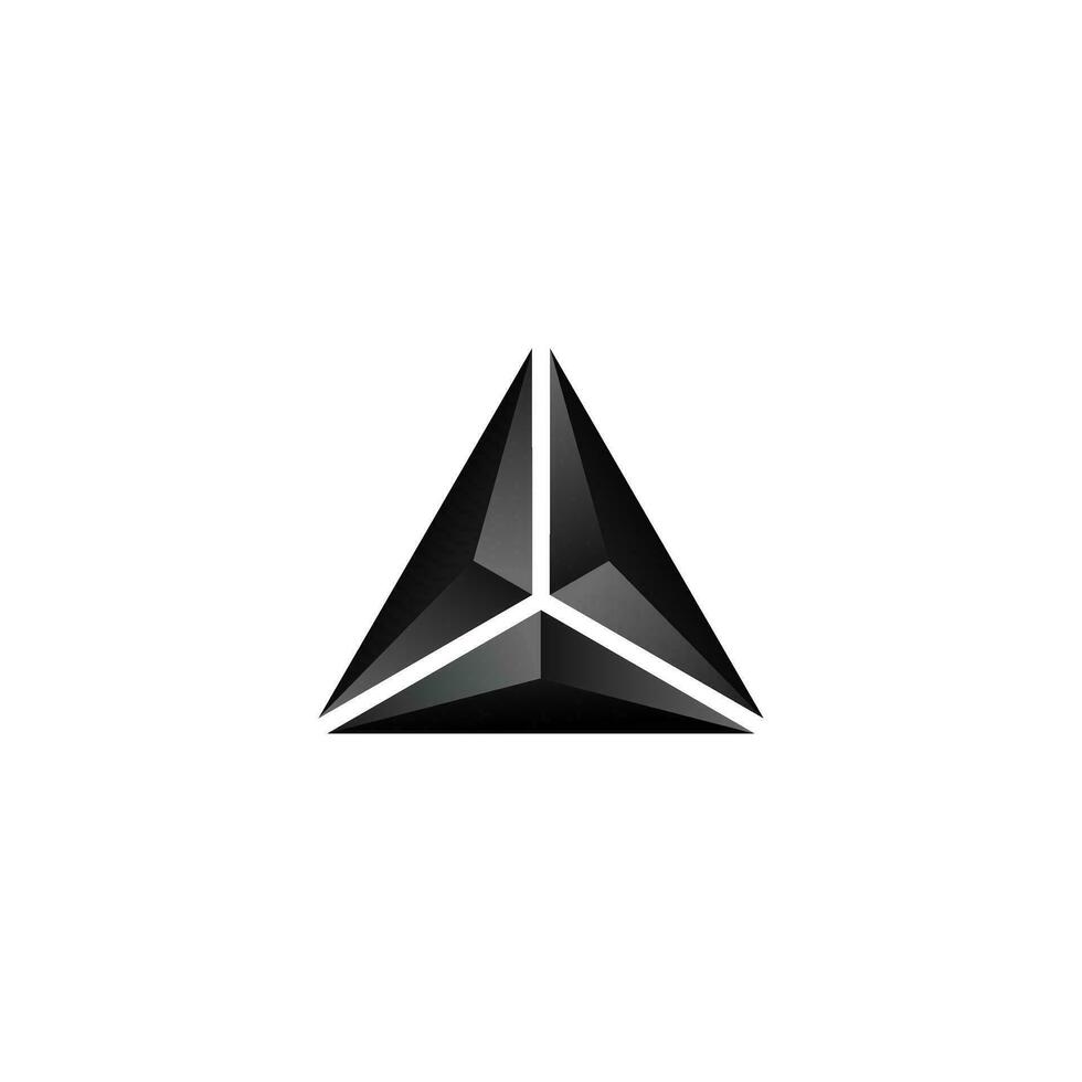 triangel polygonal geometrisk abstrakt design form logotyp vektor