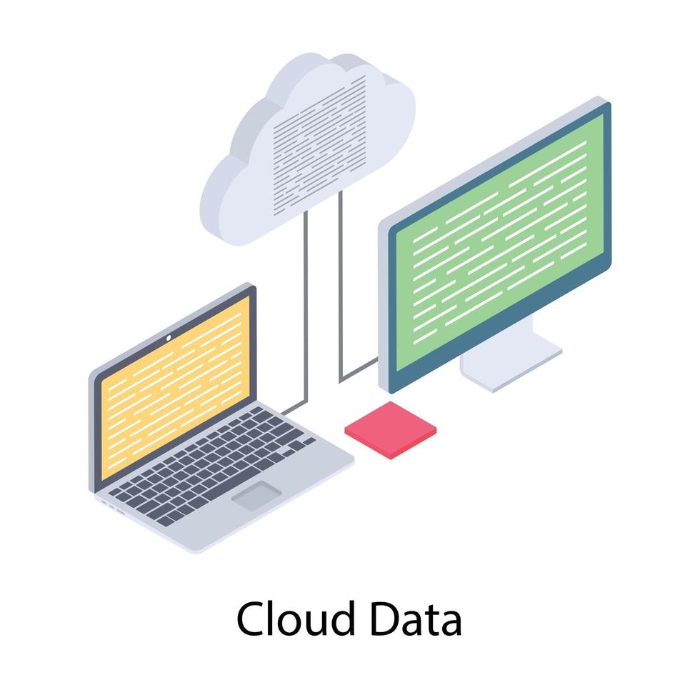 Online-Cloud-Daten vektor