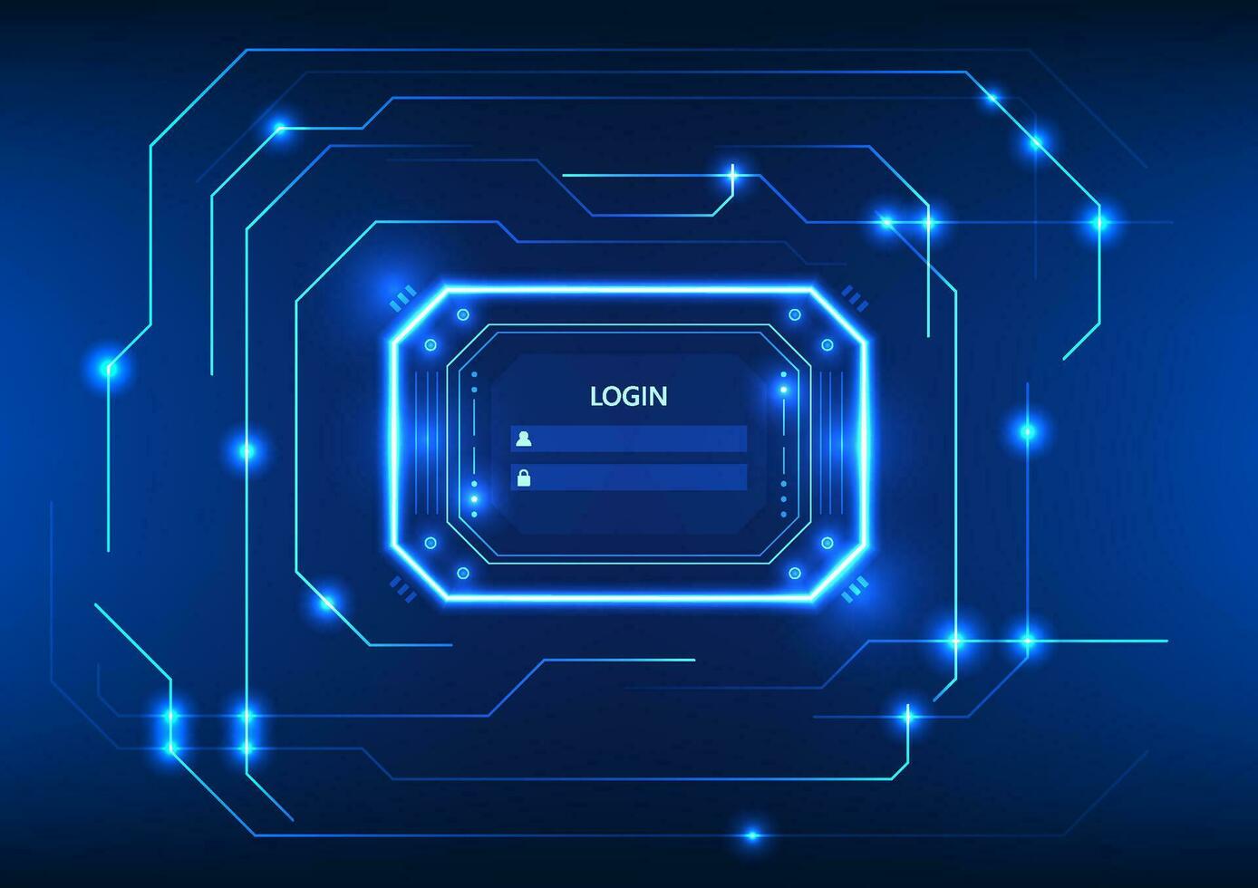 Bildschirm Technologie Hintergrund Anmeldung Bildschirm mit ein Schaltkreis Tafel Umgebung es es ist ein Vektor Illustration entworfen zu aussehen modern und Hightech. geeignet zum Arbeit verbunden zu Technologie.