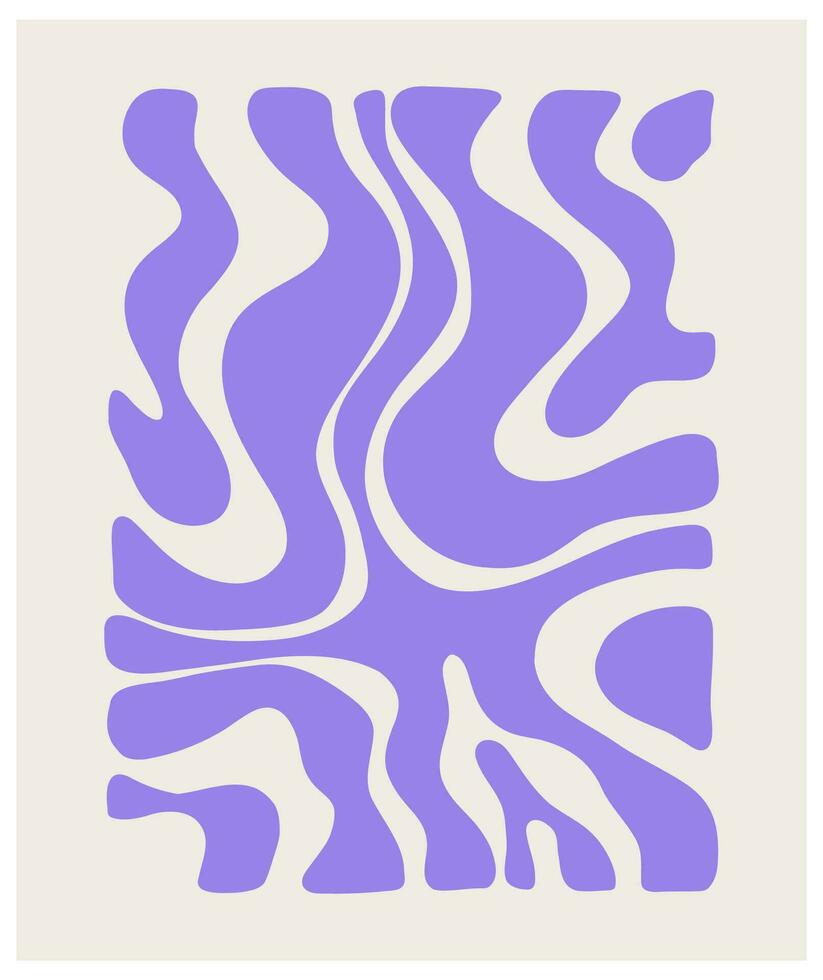 Brutalist abstrakt violett y2k Poster und Gitter. brutal zeitgenössisch Zahl Star Oval Spiral- Blume und andere Primitive Elemente. schweizerisch Design ästhetisch. Bauhaus Memphis Design. vektor