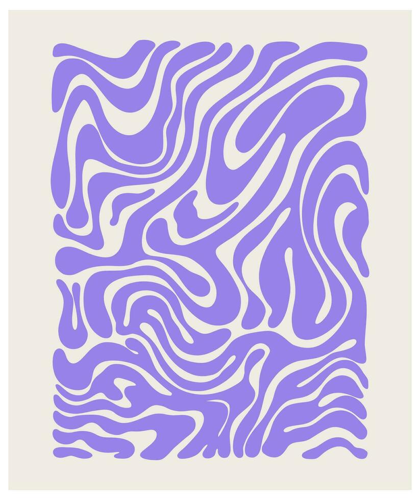 brutalist abstrakt violett y2k affisch och rutnät. Brutal samtida figur stjärna oval spiral blomma och Övrig primitiv element. swiss design estetisk. bauhaus memphis design. vektor