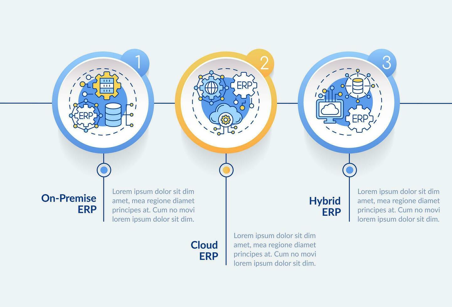 2d Unternehmen Ressource Planung Vektor bunt Infografiken Vorlage, Daten Visualisierung mit 3 Schritte, Prozess Zeitleiste Diagramm.