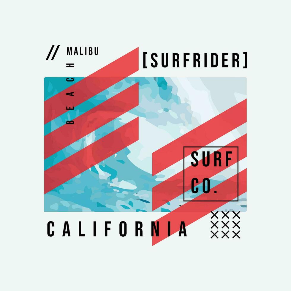Kalifornien Surfen Illustration Typografie zum t Shirt, Poster, Logo, Aufkleber, oder bekleidung Fan-Shop vektor