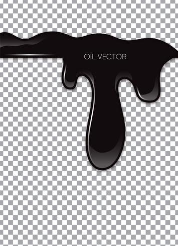 Realistisches schwarzes Öl lokalisiert auf transparentem Hintergrund. Vektor-Illustration vektor