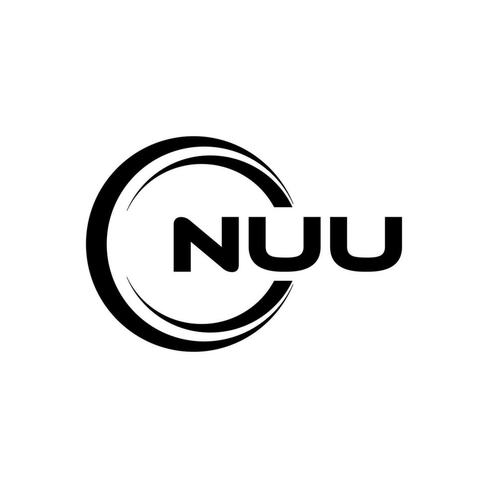 nuu Logo Design, Inspiration zum ein einzigartig Identität. modern Eleganz und kreativ Design. Wasserzeichen Ihre Erfolg mit das auffällig diese Logo. vektor