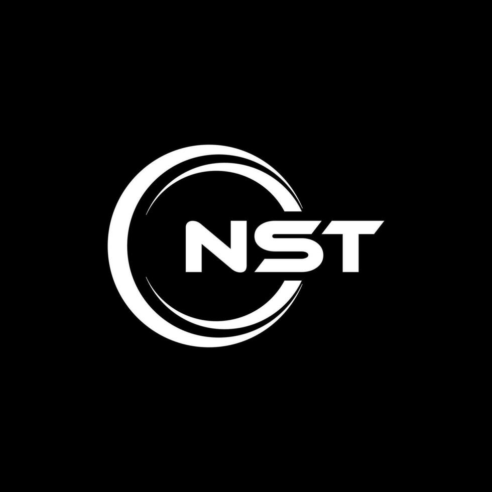 nst logotyp design, inspiration för en unik identitet. modern elegans och kreativ design. vattenmärke din Framgång med de slående detta logotyp. vektor