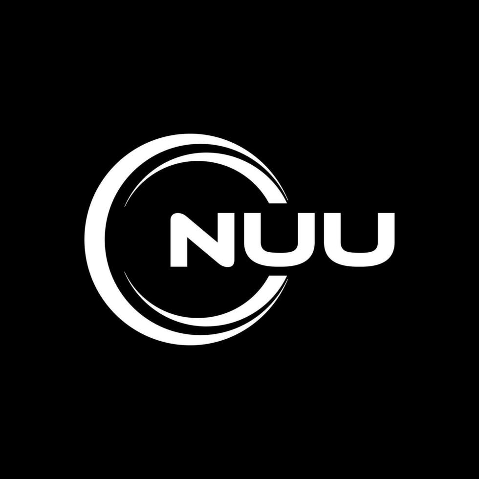 nuu Logo Design, Inspiration zum ein einzigartig Identität. modern Eleganz und kreativ Design. Wasserzeichen Ihre Erfolg mit das auffällig diese Logo. vektor