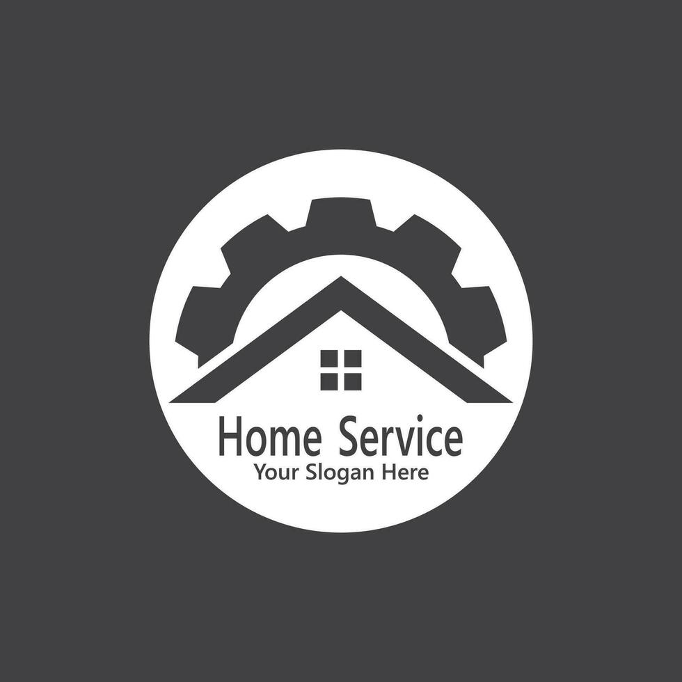 Hem service konstruktion logotyp vektor mall