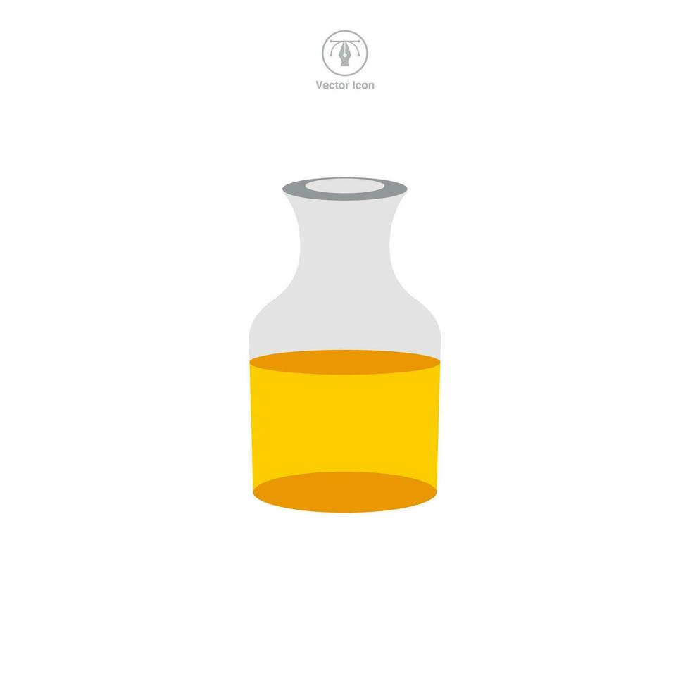 Flasche von Öl Symbol Symbol Vektor Illustration isoliert auf Weiß Hintergrund