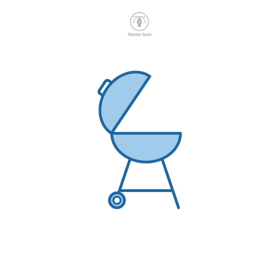 Grill Grill Symbol Symbol Vektor Illustration isoliert auf Weiß Hintergrund