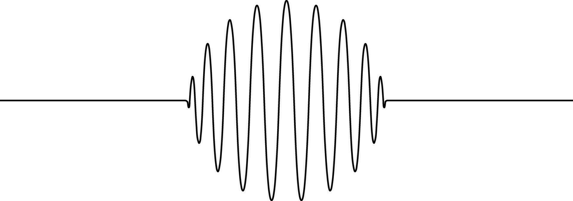 Welle Formen Amplitude runden Ring, Kugel, zeichnen einer Linie Welle vektor