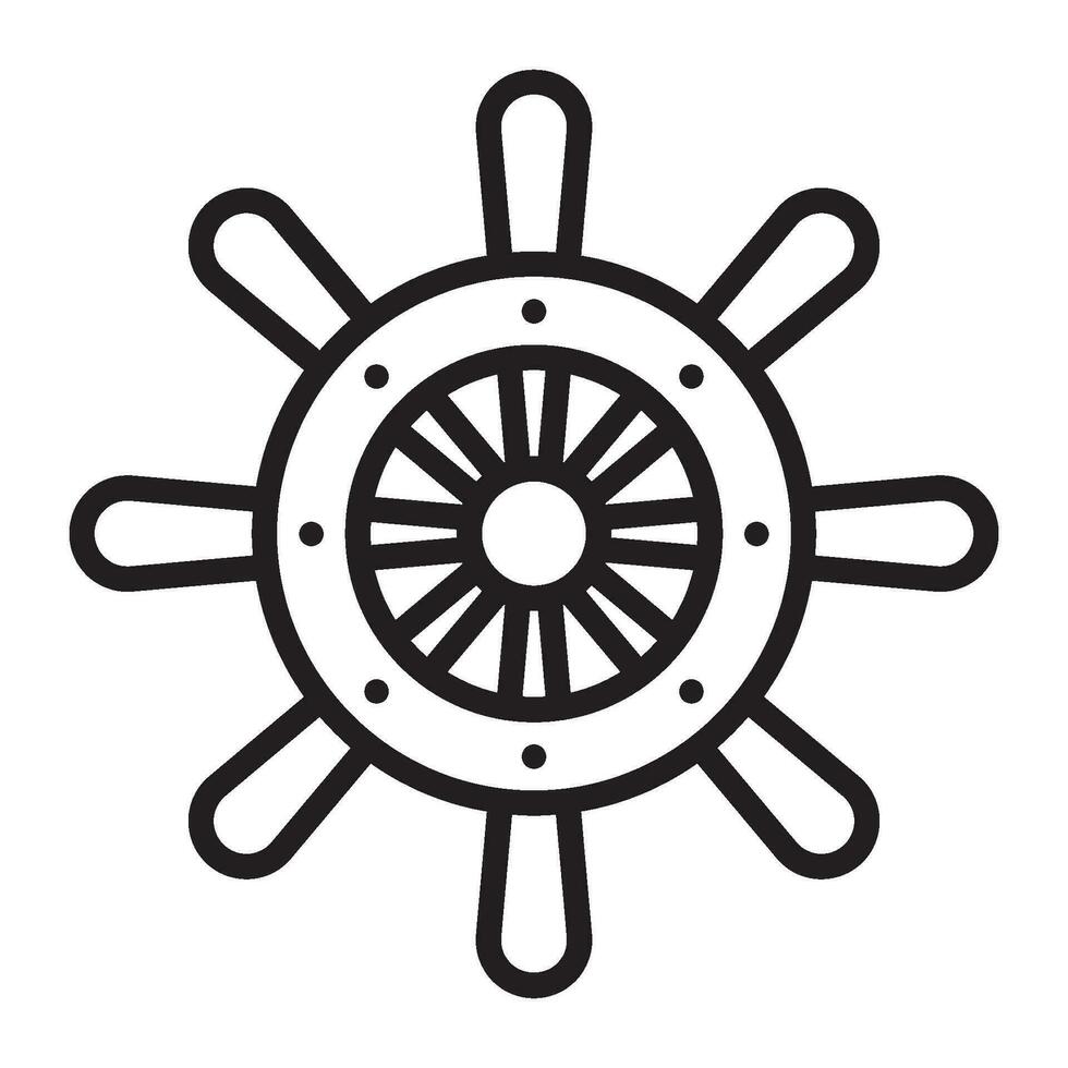Schiff Rad Symbol Vektor