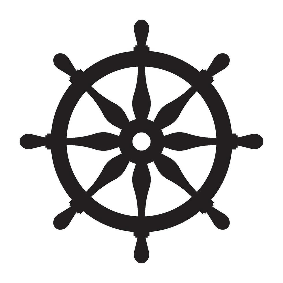 Schiff Rad Symbol Vektor