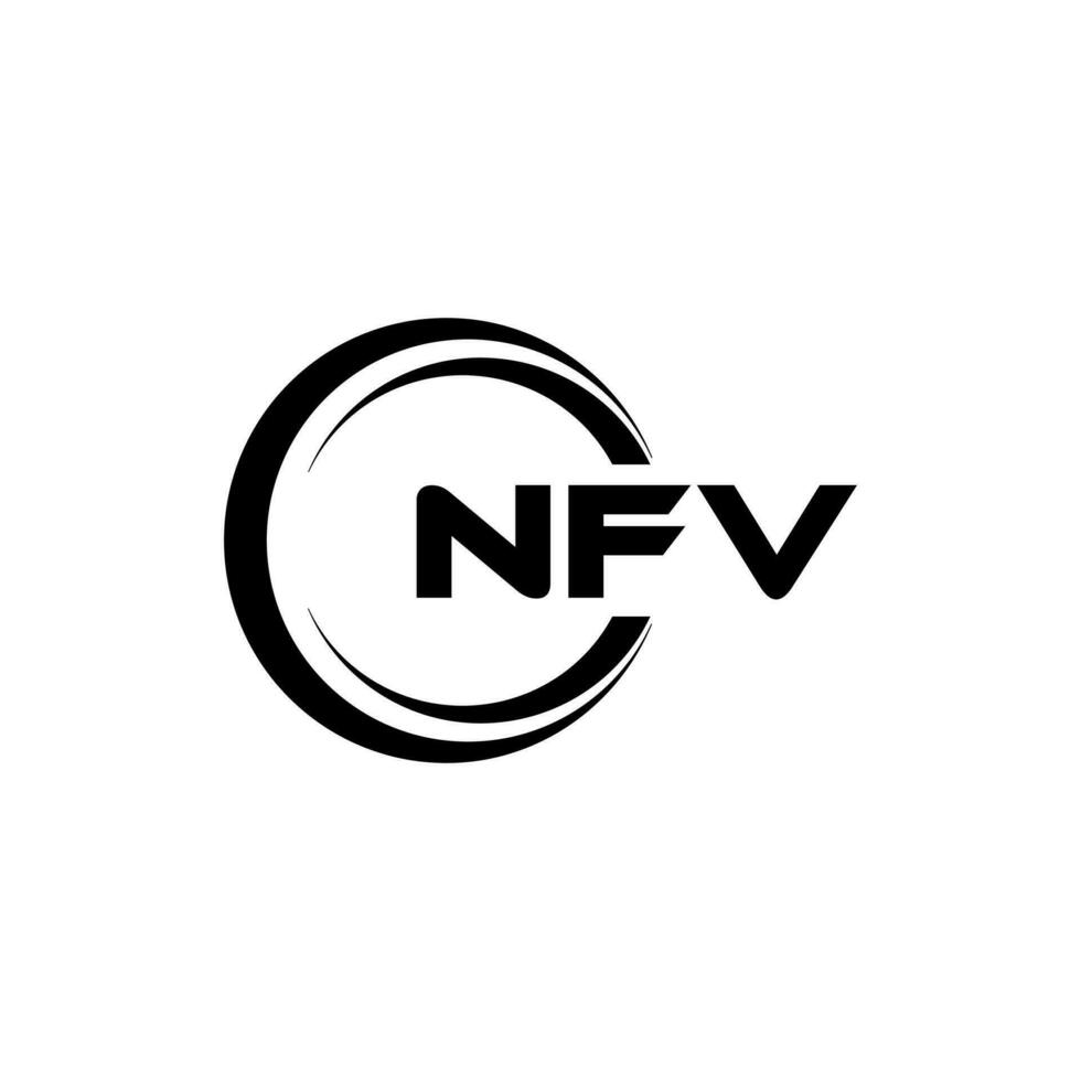 nfv Logo Design, Inspiration zum ein einzigartig Identität. modern Eleganz und kreativ Design. Wasserzeichen Ihre Erfolg mit das auffällig diese Logo. vektor