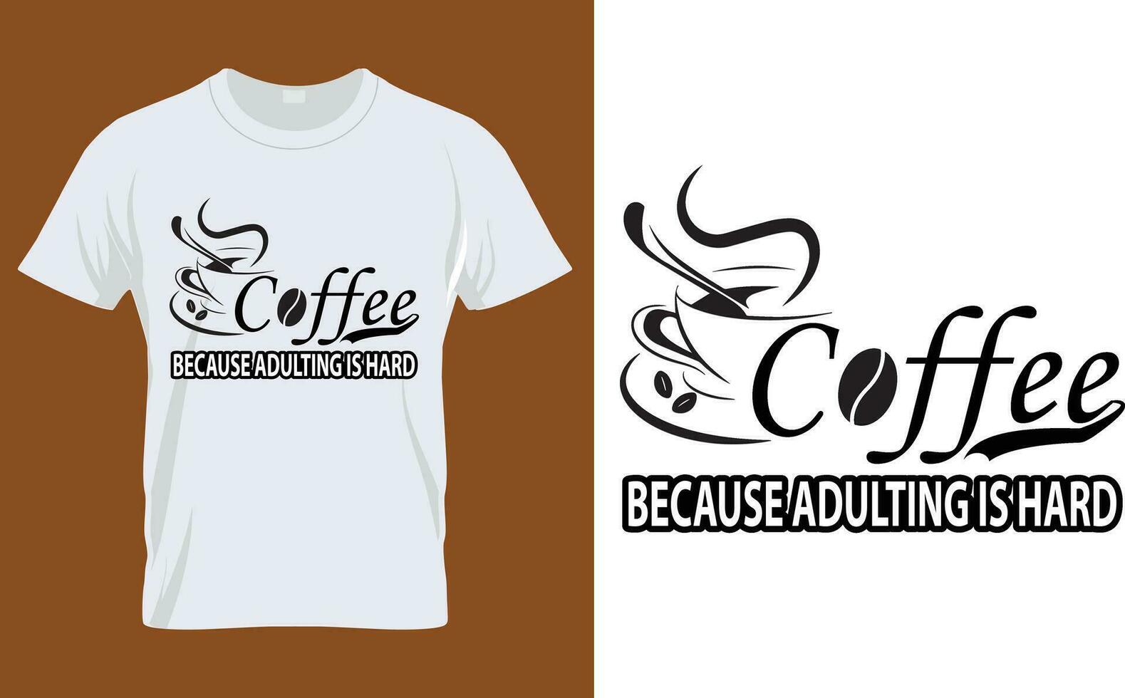 Kaffee Beschriftung Vektor Illustration, komisch Phrase mit Typografie zum T-Shirt, Poster, Aufkleber, Karte und Becher.